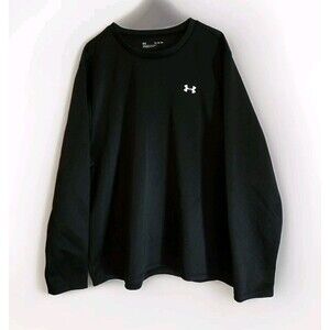 Under Armour Men's XL Loose Black Long Sleeved Top Shirt Performance Activewear
